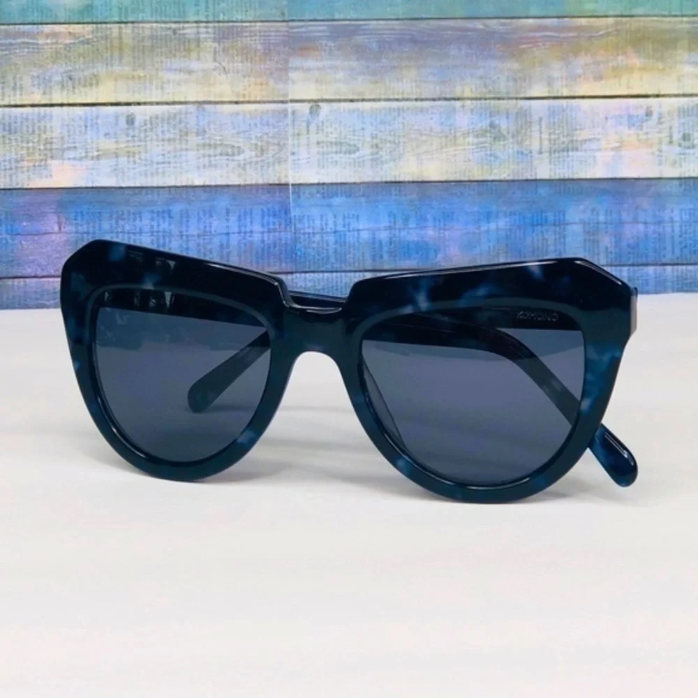 KOMONO Stella Indigo Demi Sunglasses NEW Blue Tortoise Cat Eye